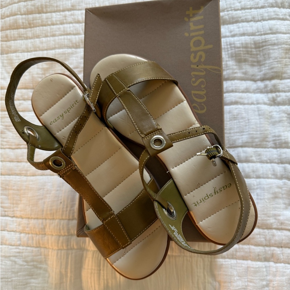 Easy Spirit Khaki Strap Sandals